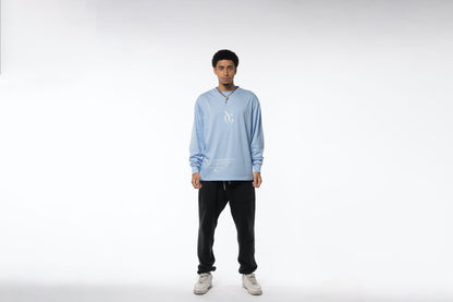 Minimal Blue Long Sleeve Tee