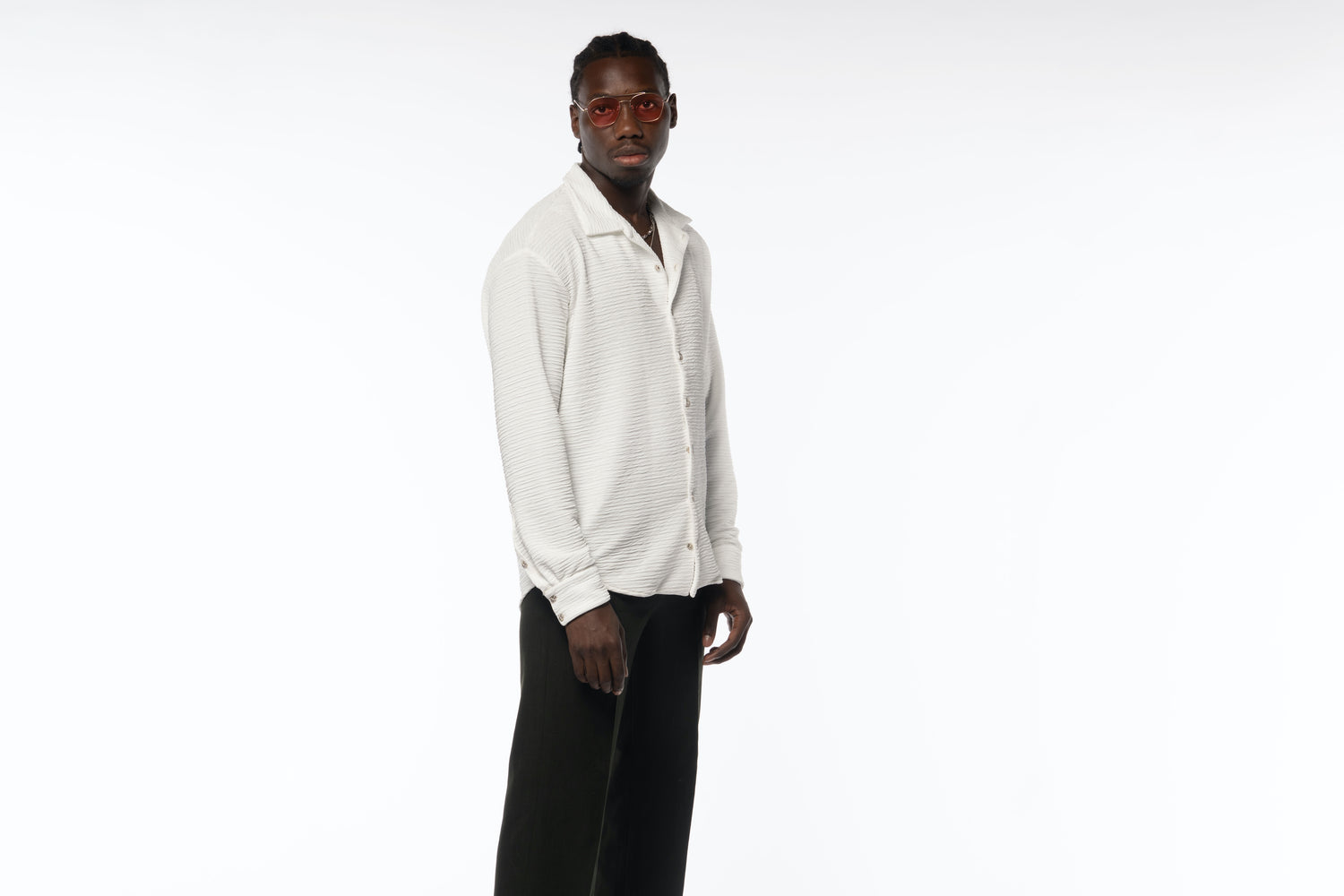 Kairo White Long Sleeve Shirt