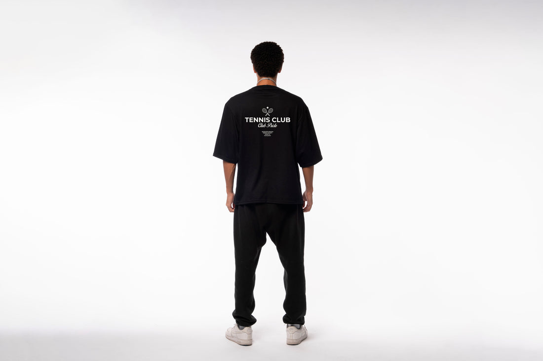 Black Tennis Club Tee