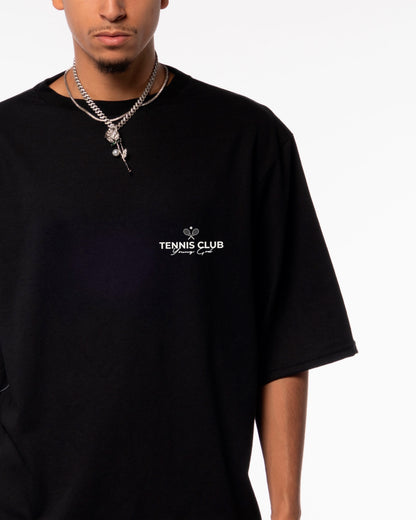 Black Tennis Club Tee